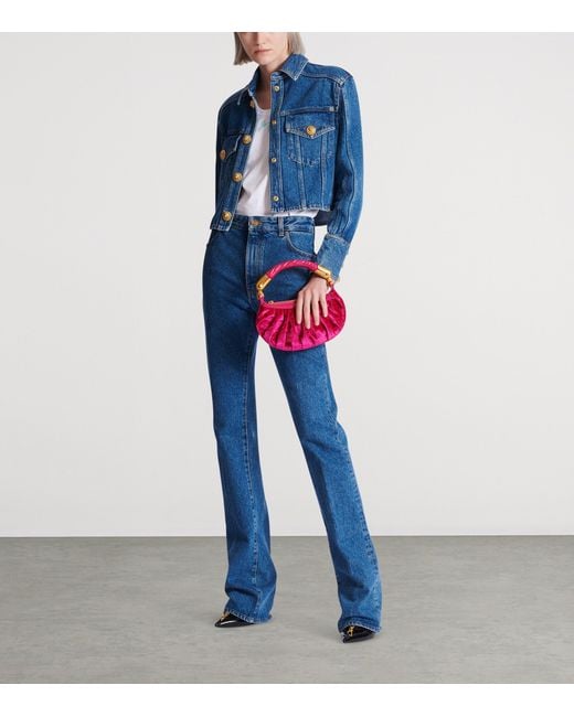 Balmain Pink Mini Ebene Top-Handle Bag