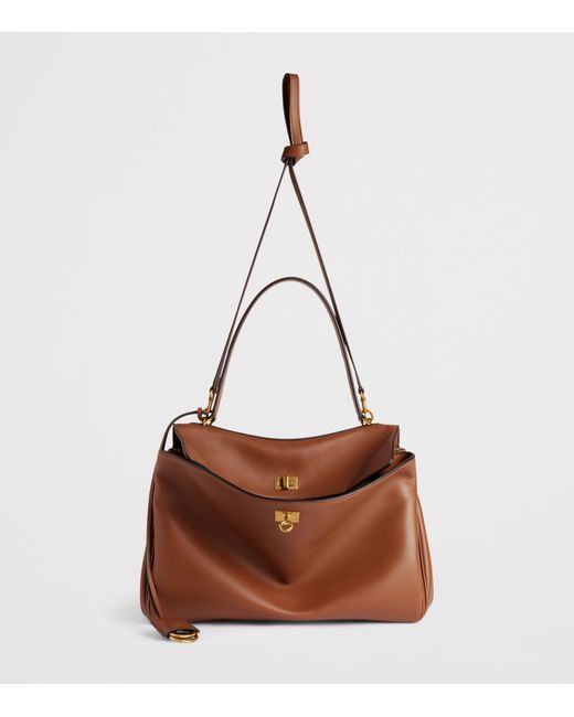 Balenciaga Brown Medium Leather Rodeo Shoulder Bag