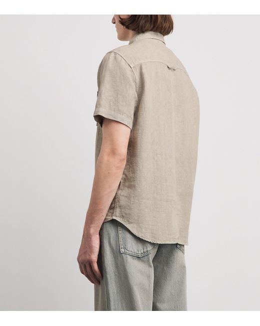 Citizens of Humanity Natural Linen Short-Sleeve Cairo Shirt for men