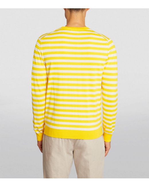 Vilebrequin Yellow Cotton Striped Sweater for men