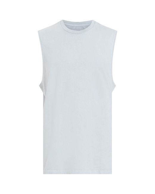 AllSaints White Cotton Sleeveless Remi T-shirt for men