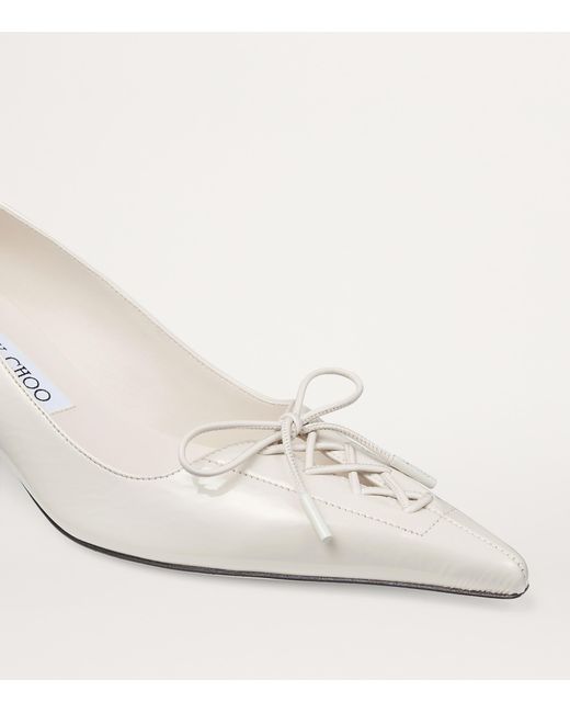 Jimmy Choo White Scarlett 50 Leather Pumps