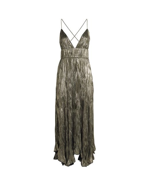 Ulla Johnson Green Pleated Persephone Maxi Dress