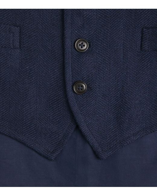 Polo Ralph Lauren Blue Wool Waistcoat for men