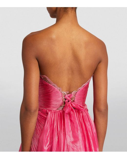 Maria Lucia Hohan Pink Silk Strapless Jolie Gown