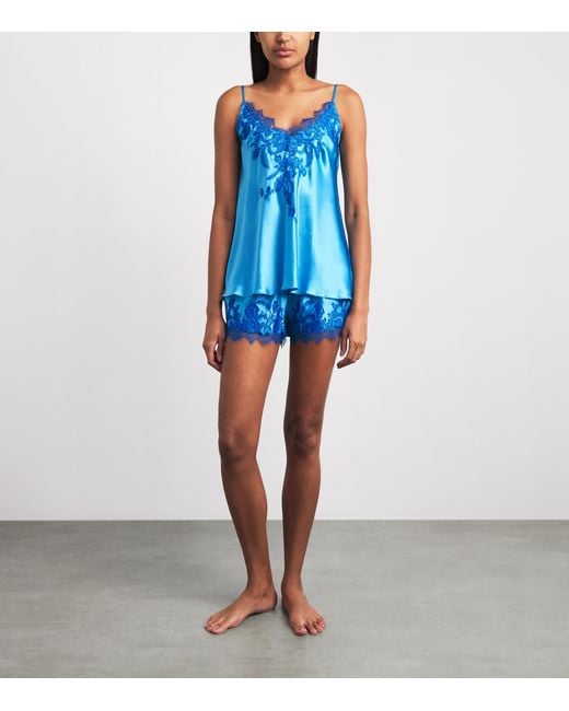 Torlowei Blue Silk Tokono Cami Top