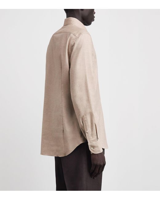 Corneliani Natural Cotton-Cashmere Shirt for men