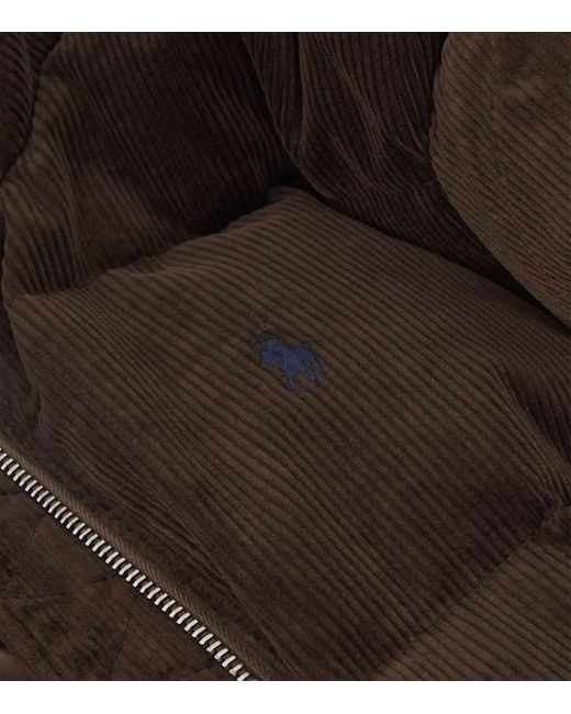 Polo Ralph Lauren Brown Stretch-Cotton Corduroy Puffer Jacket