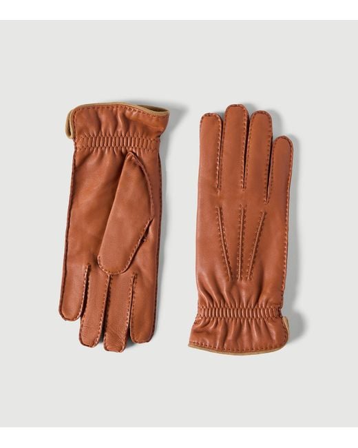 Brunello Cucinelli Brown Leather Gloves for men