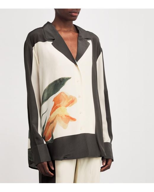 Sir Black Silk Printed Constance Shirt