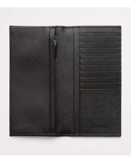 Prada Gray Saffiano Leather Wallet for men