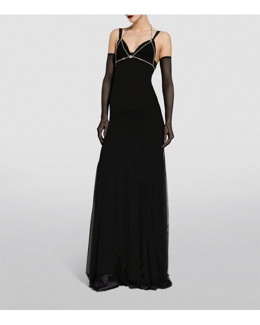 Dolce & Gabbana Black Netting Gown