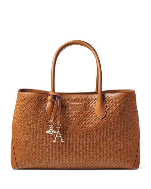 Aspinal Brown Leather London Tote Bag