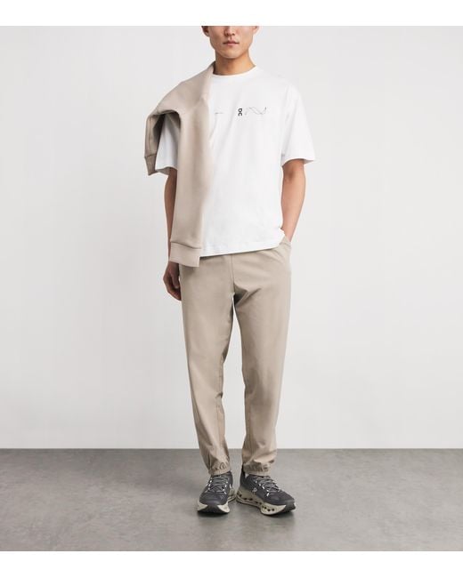 On Shoes White Cott Avant T-Shirt for men