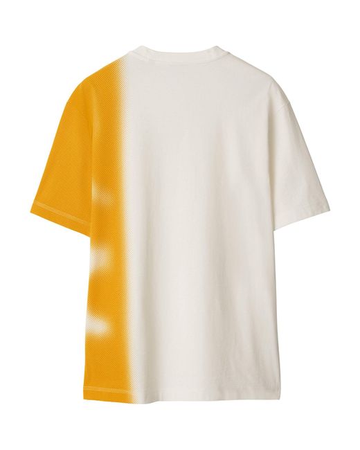 Burberry Yellow Cotton Diffused-ekd T-shirt for men