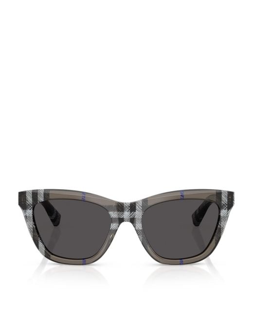 Burberry Gray Acetate Square Sunglasses