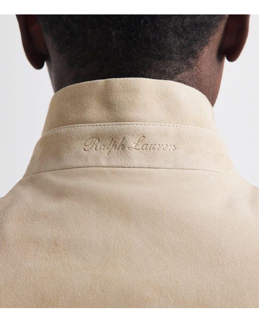 Ralph Lauren Natural Lambskin-Silk-Linen Reversible Gilet for men