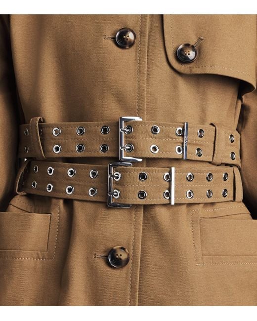 Ganni Brown Cotton Belted Workwear Jacket