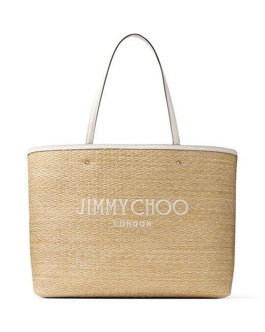 Jimmy Choo Natural Raffia Marli Tote Bag