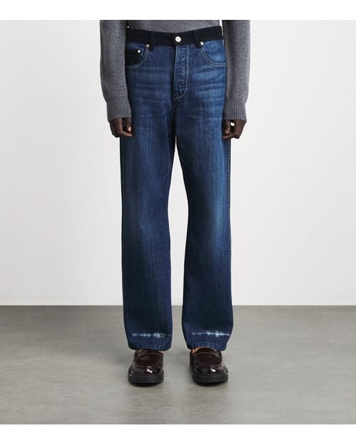 Wales Bonner Blue Studio Straight Jeans for men