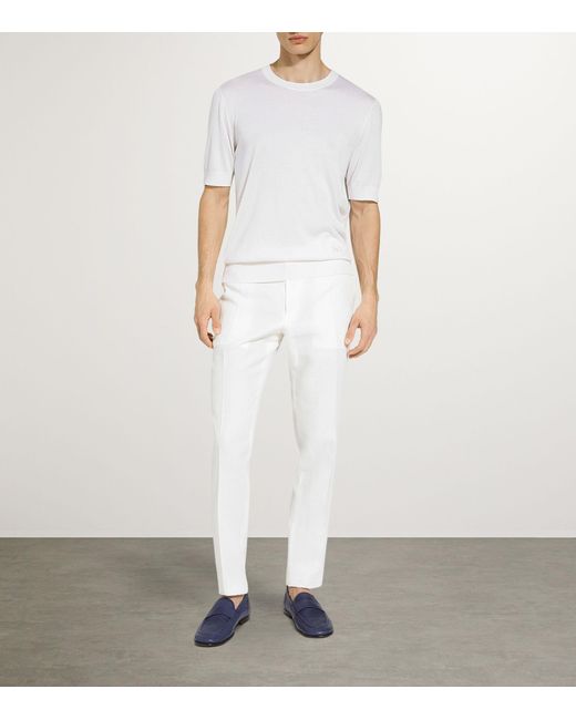 Dolce & Gabbana White Silk T-shirt for men