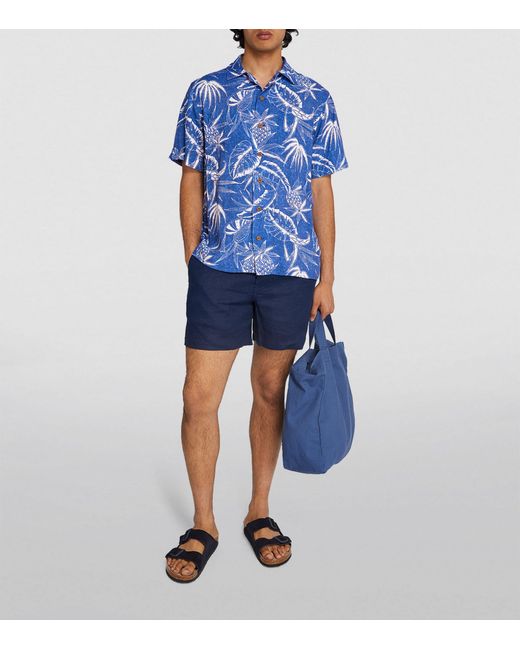 Polo Ralph Lauren Blue X Hoffman Fabrics Camp Shirt for men