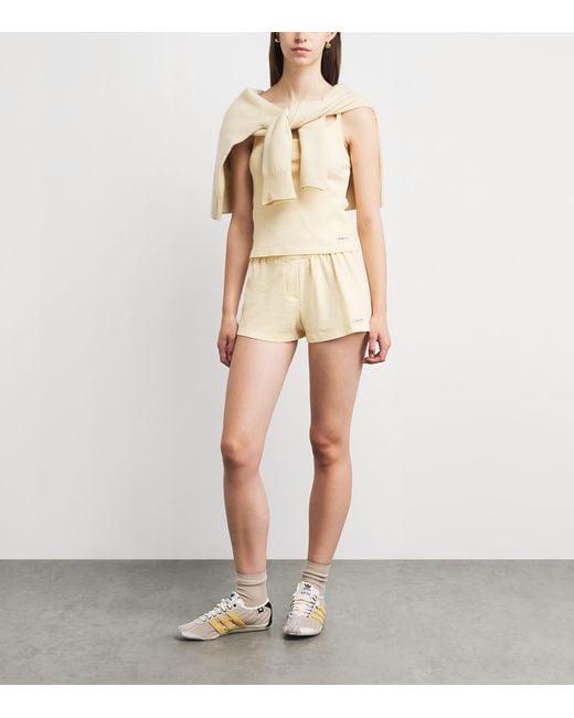 Sporty & Rich Natural Cotton Signature Stripe Tank Top