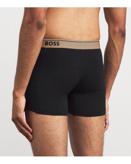 Boss Black Stretch-Cotton Power Boxer Briefs for men