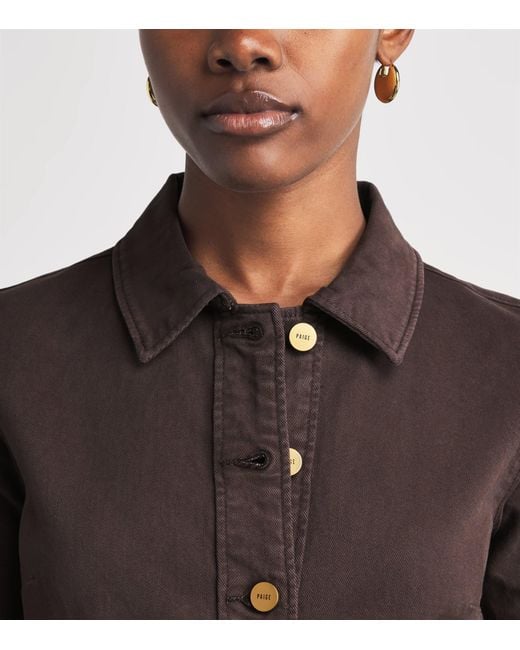 PAIGE Black Cotton Clementine Mini Dress