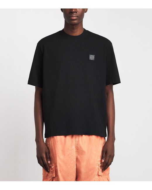 Stone Island Black Organic Cotton Ghost T-Shirt for men