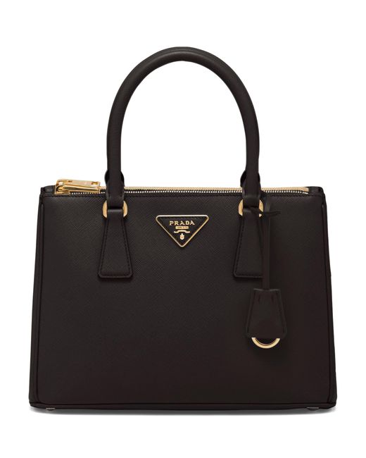 Prada Black Medium Leather Galleria Top-Handle Bag