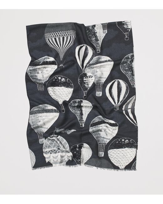 Aspinal Gray Merino Wool Scarf