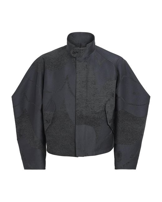 IM MEN Gray Inlay Bomber Jacket for men