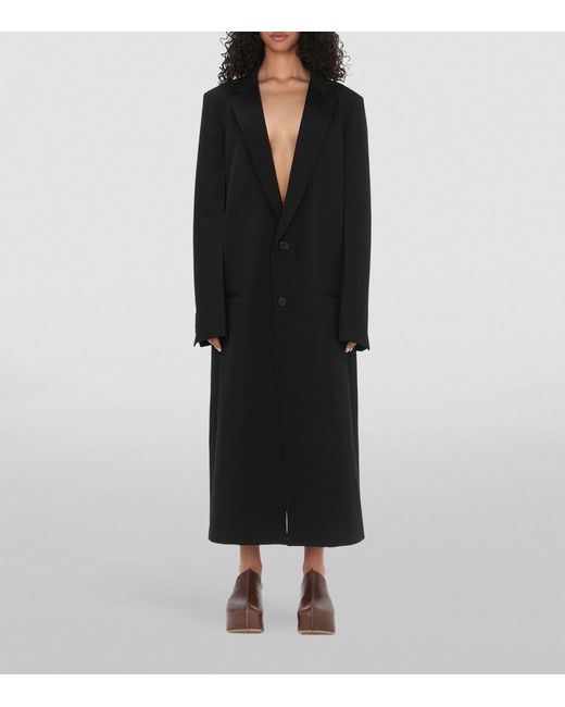 J.W. Anderson Black Wool-blend Oversized Overcoat