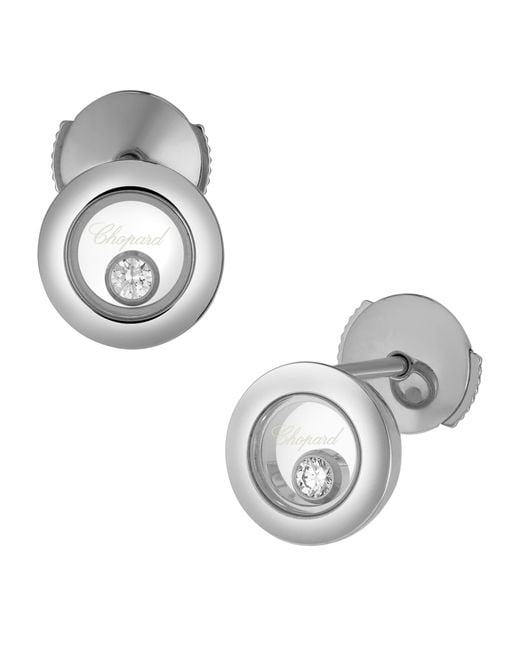 Chopard Metallic And Diamond Happy Diamonds Icons Earrings
