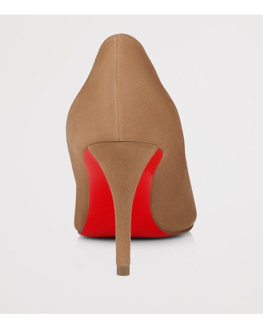 Christian Louboutin Brown Miss Z Velour Pumps 80