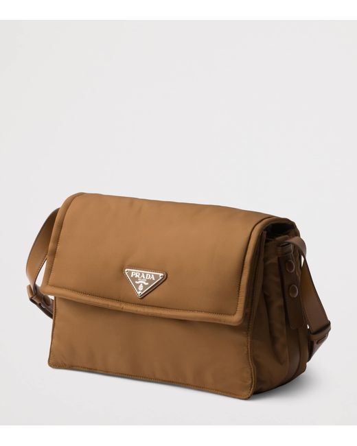 Prada Brown Medium Re-Nylon Traveler Cross-Body Bag