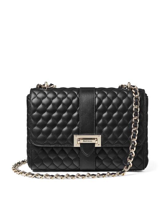 Aspinal Black Large Lottie Shoulder Bag