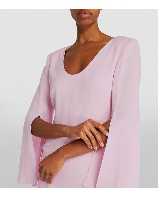Roland Mouret Pink Long-sleeve Mini Dress