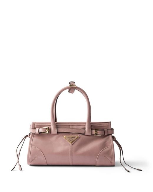 Prada Pink Mini Leather Bonnie Top-Handle Bag