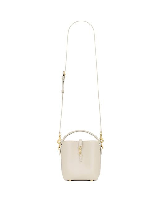 Saint Laurent White Mini Le 37 Bucket Bag