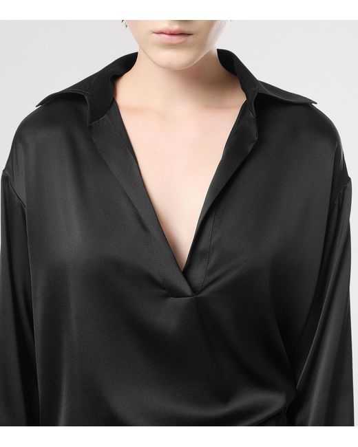 Tom Ford Black Silk-Blend Blouse
