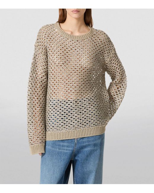 Valentino Garavani Natural Sparkling Net Sweater