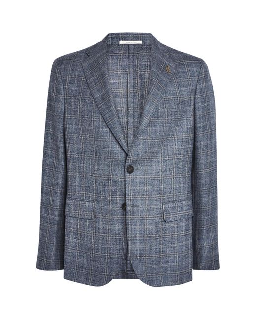 Pal Zileri Blue Wool-Blend Blazer for men