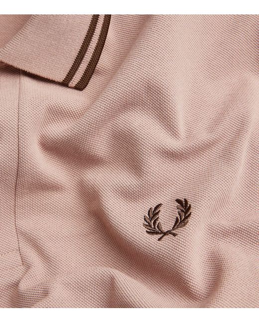 Fred Perry Pink Twin Tipped Polo Shirt for men