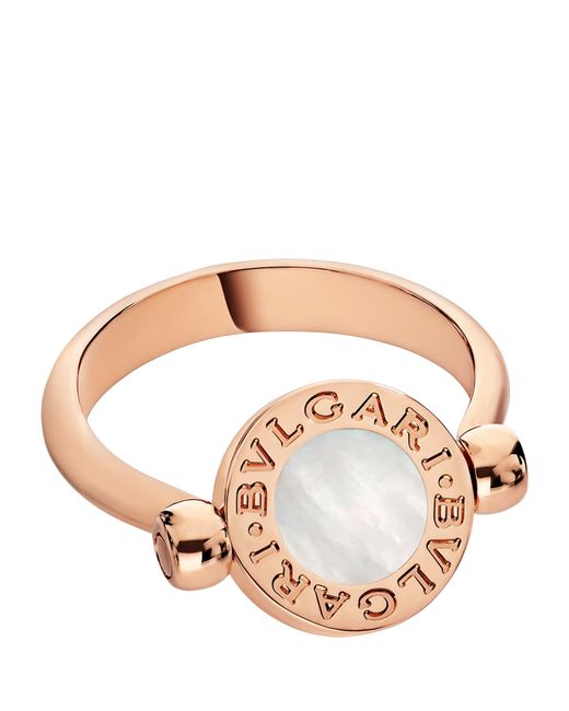 BVLGARI Metallic Mother-Of-Pearl And Onyx Flip Ring