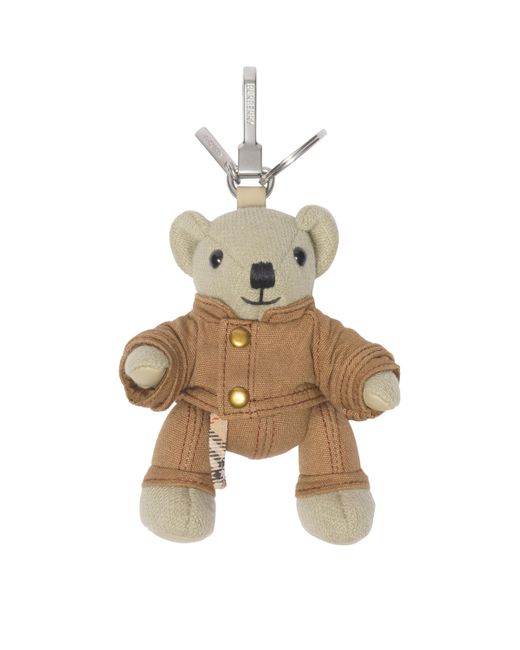 Burberry Metallic Wool-Cashmere Thomas Bear Charm