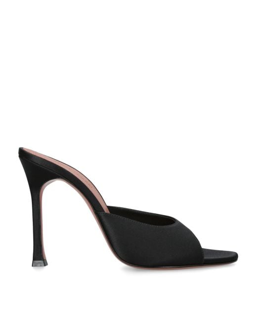 AMINA MUADDI Women's Black Satin Alexa Mules 105