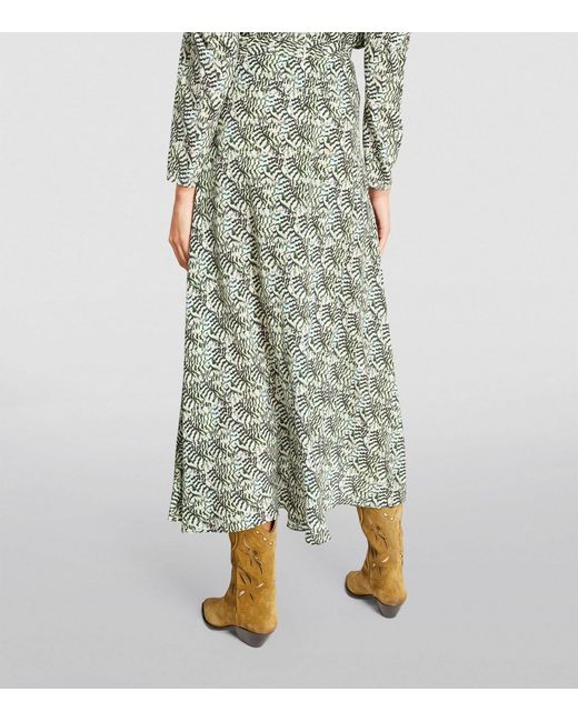 Isabel Marant Natural Silk Sakura Midi Skirt