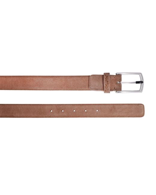 Zegna Brown Suede Belt for men